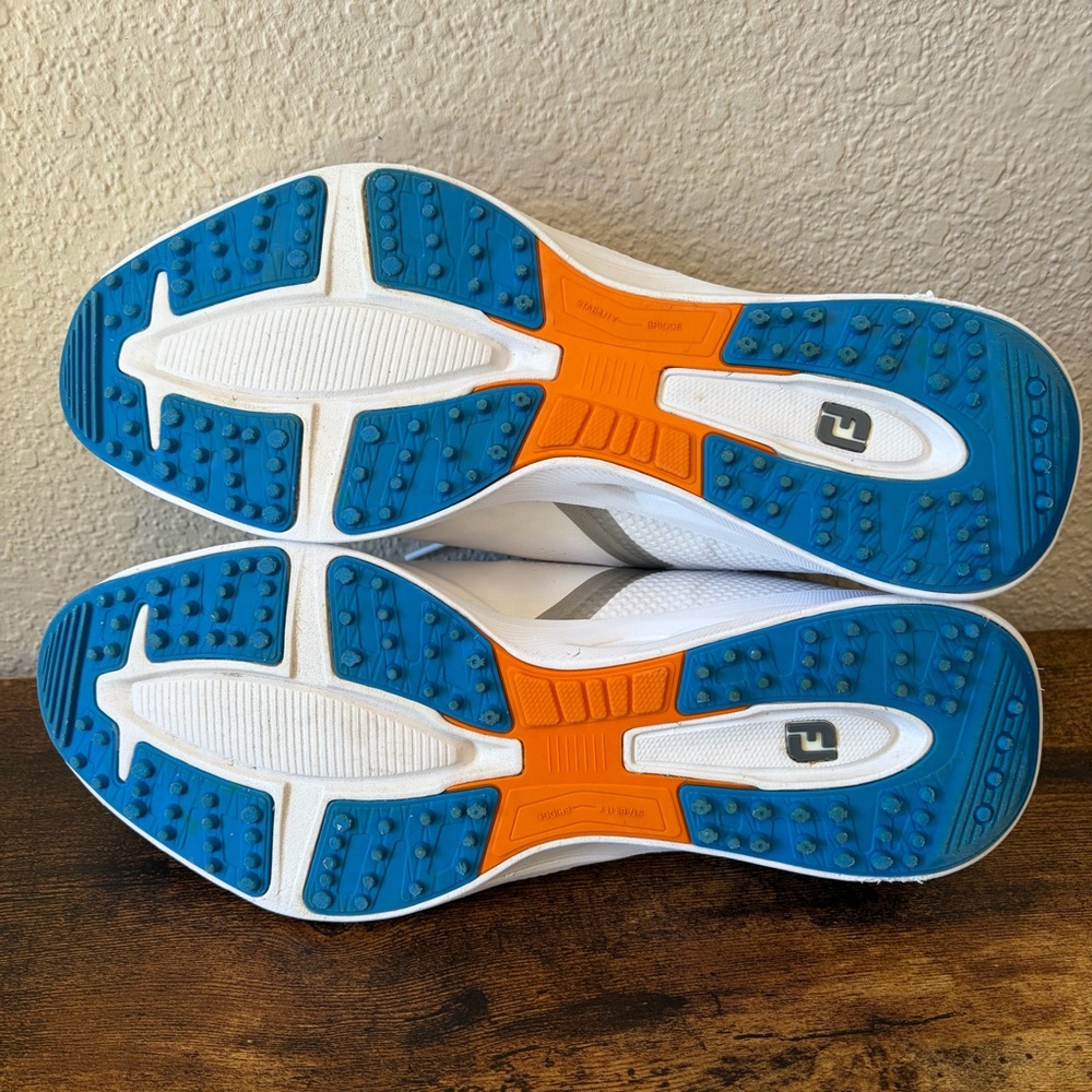 FootJoy Men's 11 FJ Fuel Spikeless Enhanced Grip Performance Golf Shoes White - Picture 7 of 8